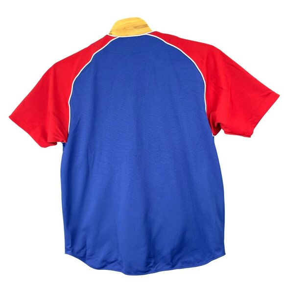 True Fan Texas Rangers Baseball Jersey Men XL Blue Red MLB Genuine Merchandise - Picture 2 of 7